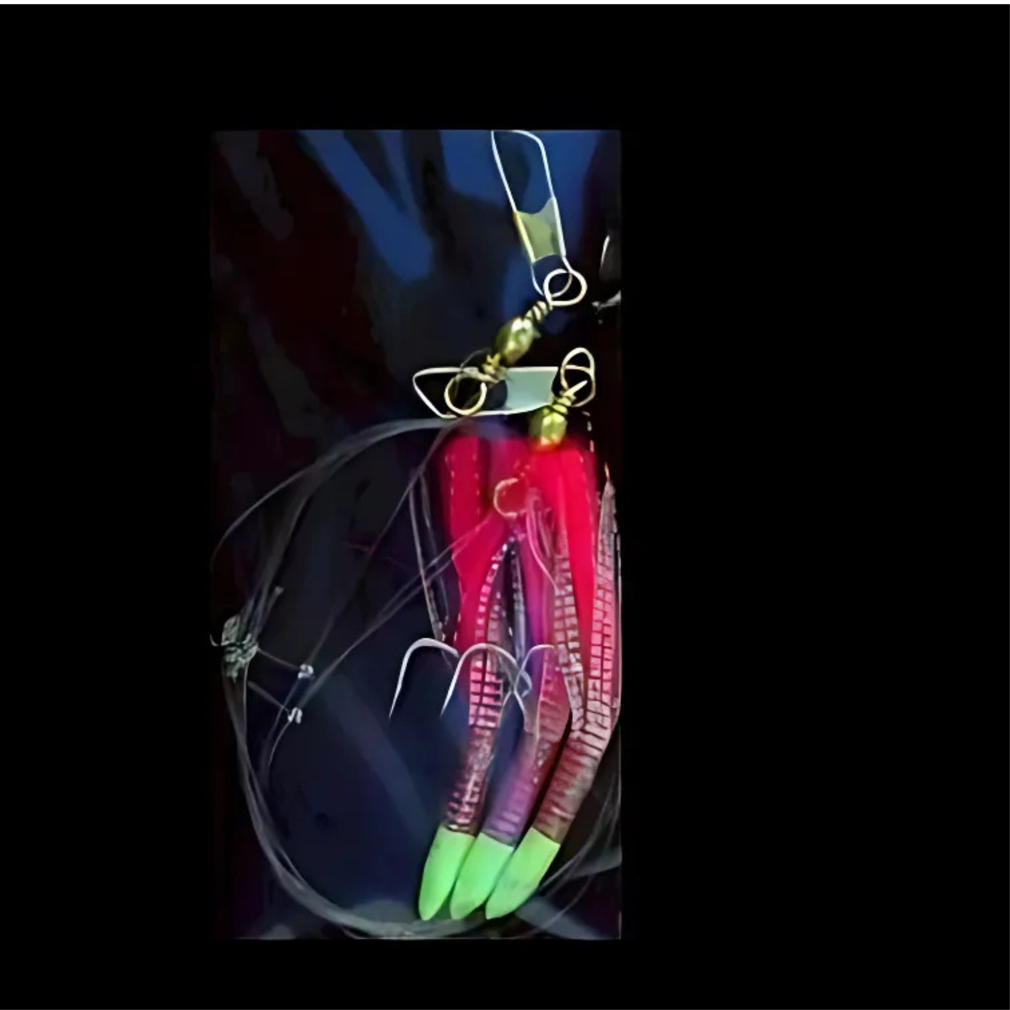 Gowen & Bradshaw Saltwater 3 Hook Rig (Glowhead Plankton)(Size 2/0)