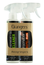 Load image into Gallery viewer, Grangers Footwear + Gear Cleaner & Footwear Repel Plus Twin Pack (275ml x 2)