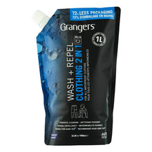 Load image into Gallery viewer, Grangers 2 in 1 Clothing Wash & Repel Eco Pouch (1L)
