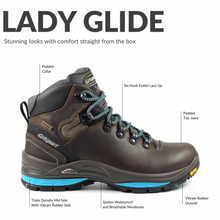 Load image into Gallery viewer, Grisport Women&#39;s Glide Waterproof Hillwalking Boots (Brown)

