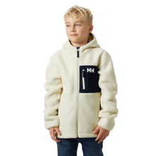 Load image into Gallery viewer, Helly Hansen Junior Champ Pile Hooded Full Zip Fleece 2.0 (Cream)(Ages 9-14)