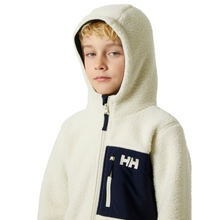 Load image into Gallery viewer, Helly Hansen Junior Champ Pile Hooded Full Zip Fleece 2.0 (Cream)(Ages 9-14)