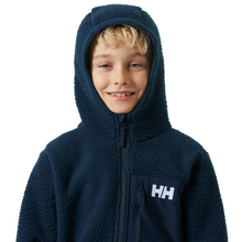 Load image into Gallery viewer, Helly Hansen Junior Champ Pile Hooded Full Zip Fleece 2.0 (Navy)(Ages 9-14)