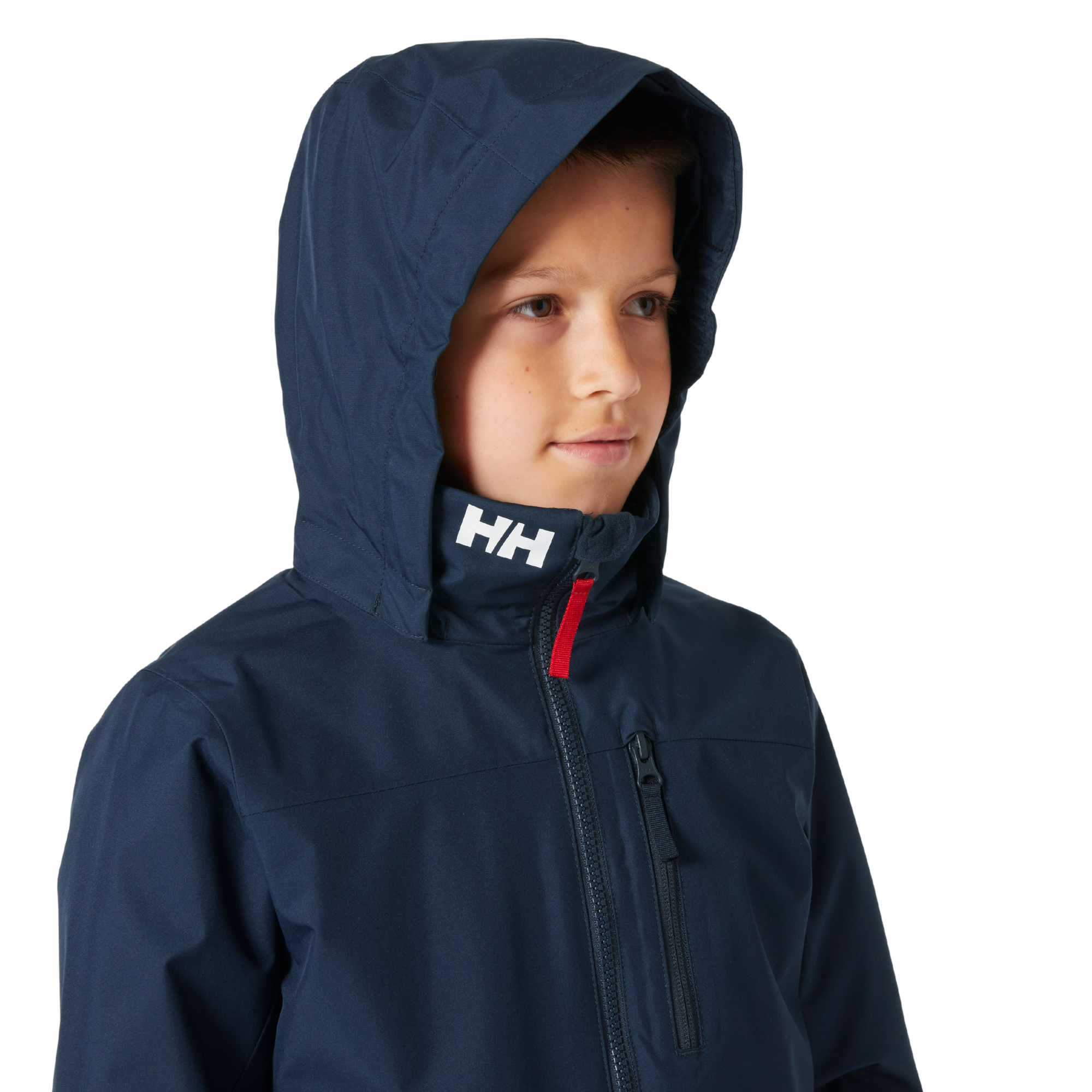 Helly Hansen Junior Crew Midlayer Hooded HT 2L Waterproof Insulated Jacket 2.0 (Navy)(Ages 8-16)