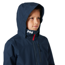 Load image into Gallery viewer, Helly Hansen Junior Crew Midlayer Hooded HT 2L Waterproof Insulated Jacket 2.0 (Navy)(Ages 8-16)