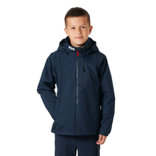 Load image into Gallery viewer, Helly Hansen Junior Crew Midlayer Hooded HT 2L Waterproof Insulated Jacket 2.0 (Navy)(Ages 8-16)