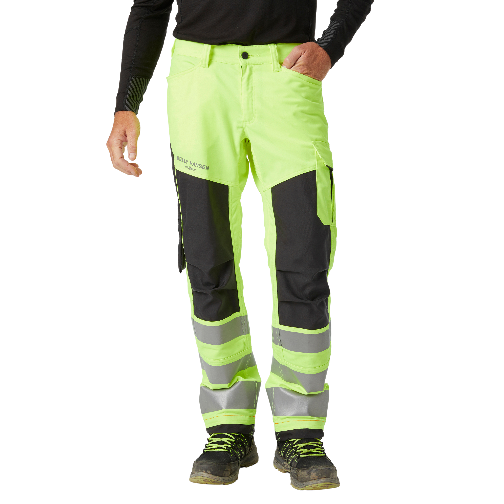 Helly Hansen Workwear Men's Alna 2.0 Hi-Vis Class 2 Work Trousers (Yellow)