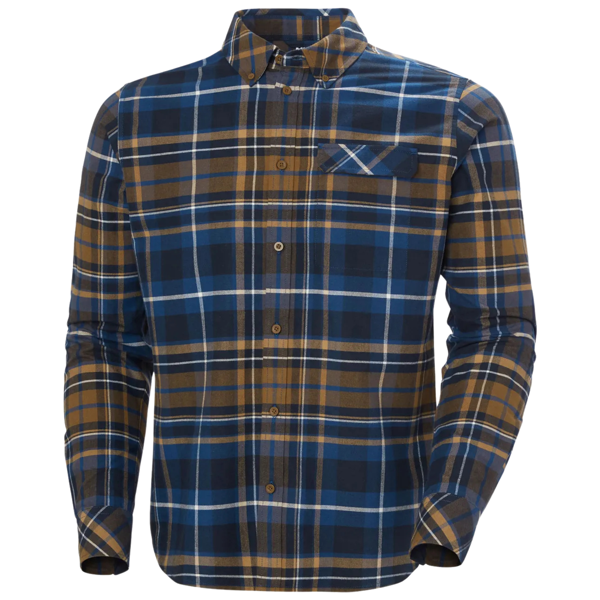 Helly Hansen Men's Classic Check Long Sleeve Shirt Dark Blue Shore Plaid 507 62923