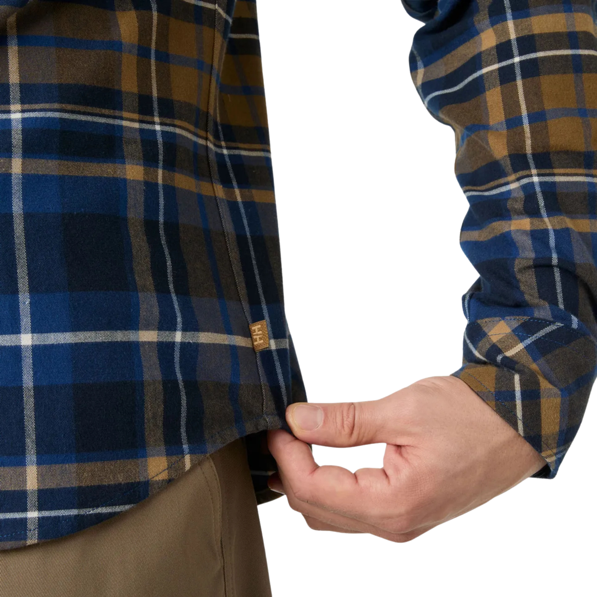 Helly Hansen Men's Classic Check Long Sleeve Shirt Dark Blue Shore Plaid 507 62923