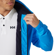 Load image into Gallery viewer, Helly Hansen Men's Crew Hooded Midlayer HT 2L Waterproof Insulated Jacket 2.0 (Cyan)