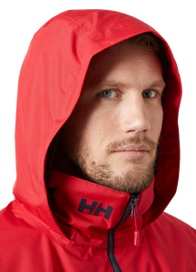 Helly Hansen Men's Crew Hooded Midlayer Waterproof Insulated Jacket 2 (Red)