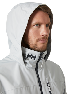 Helly Hansen Men's Crew Hooded Waterproof Jacket 2.0 (Grey Fog)