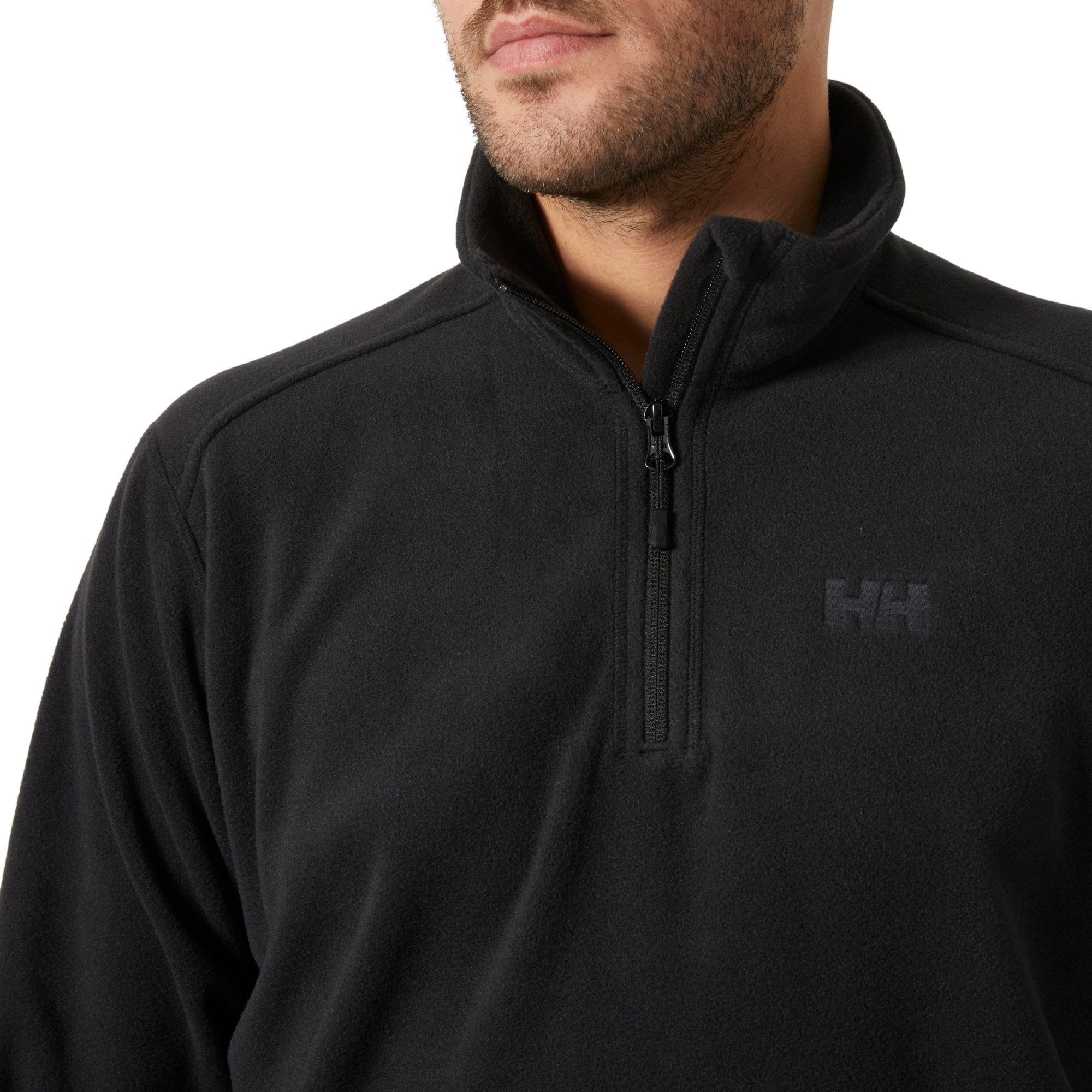 Helly Hansen Men's Daybreaker Polartec Half Zip Fleece Top (Black)