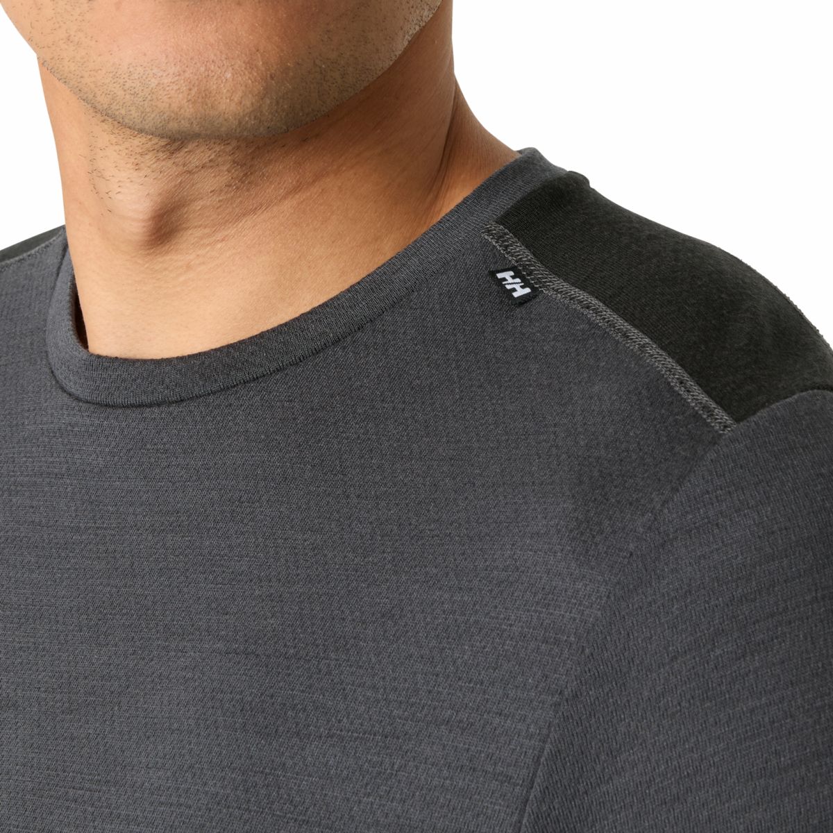 Helly Hansen Men's Lifa Merino Midweight Crew Neck Base Layer Top Thunder Grey 831 49364