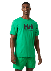 Helly Hansen Men's Logo Cotton Short Sleeve Tee (Bright Green)