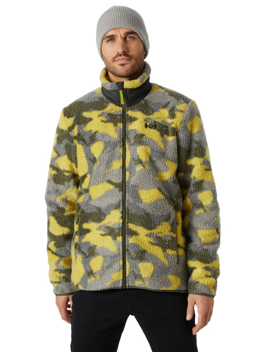 Helly Hansen Men s Panorama Printed Pile Full Zip Fleece Bright Moss
