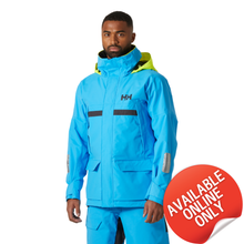 Load image into Gallery viewer, Helly Hansen Men's Pier 4.0 HT Waterproof Sailing Jacket (Cyan)