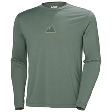 Load image into Gallery viewer, Helly Hansen Men's Skog Graphic UPF40 Long Sleeve Tee (Grey Cactus)