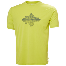 Load image into Gallery viewer, Helly Hansen Men's Skog Recycled Graphic Short Sleeve T-Shirt (Cyber Lime)