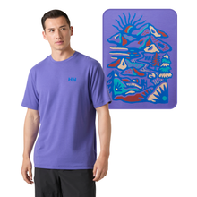 Load image into Gallery viewer, Helly Hansen Men's Skog UPF50 Recycled Graphic Short Sleeve Tee (Ultra Violet)