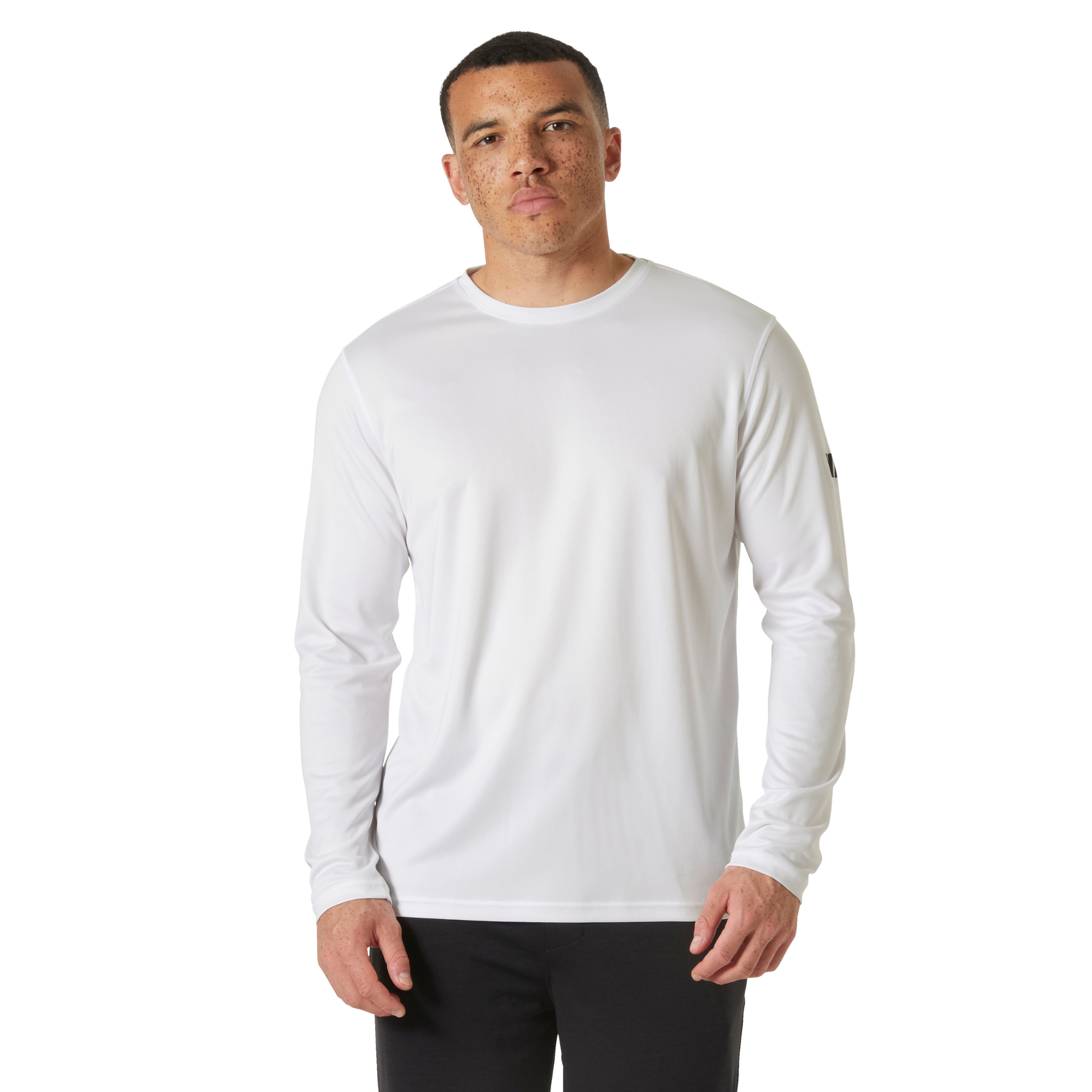 Helly Hansen Men's Tech Crew Neck Long Sleeve UPF50 Technical Top 2.0 (White)