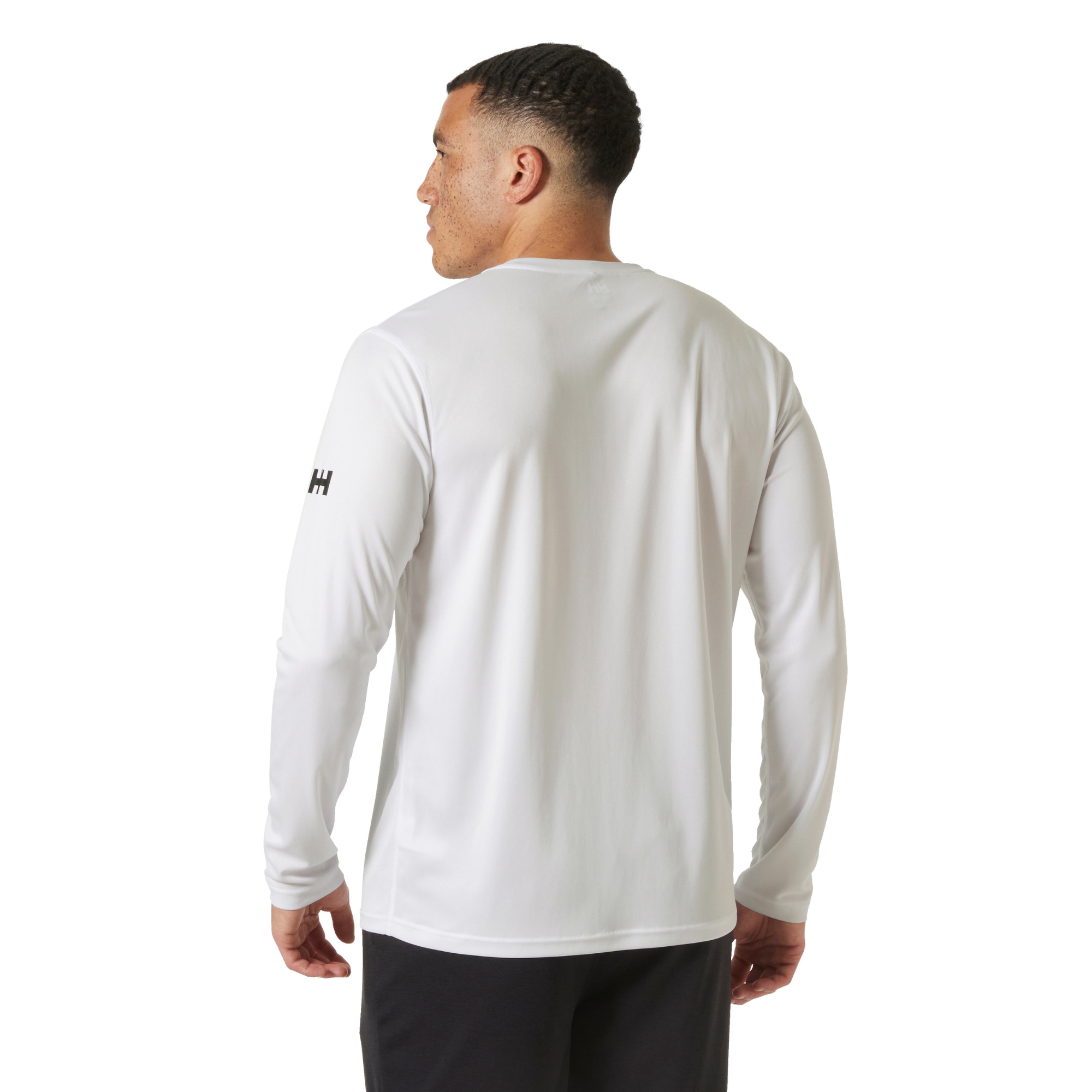 Helly Hansen Men's Tech Crew Neck Long Sleeve UPF50 Technical Top 2.0 (White)