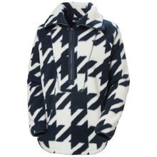 Load image into Gallery viewer, Helly Hansen Women's Bliss Pile Half Zip Fleece Top (Navy Houndstooth AOP)