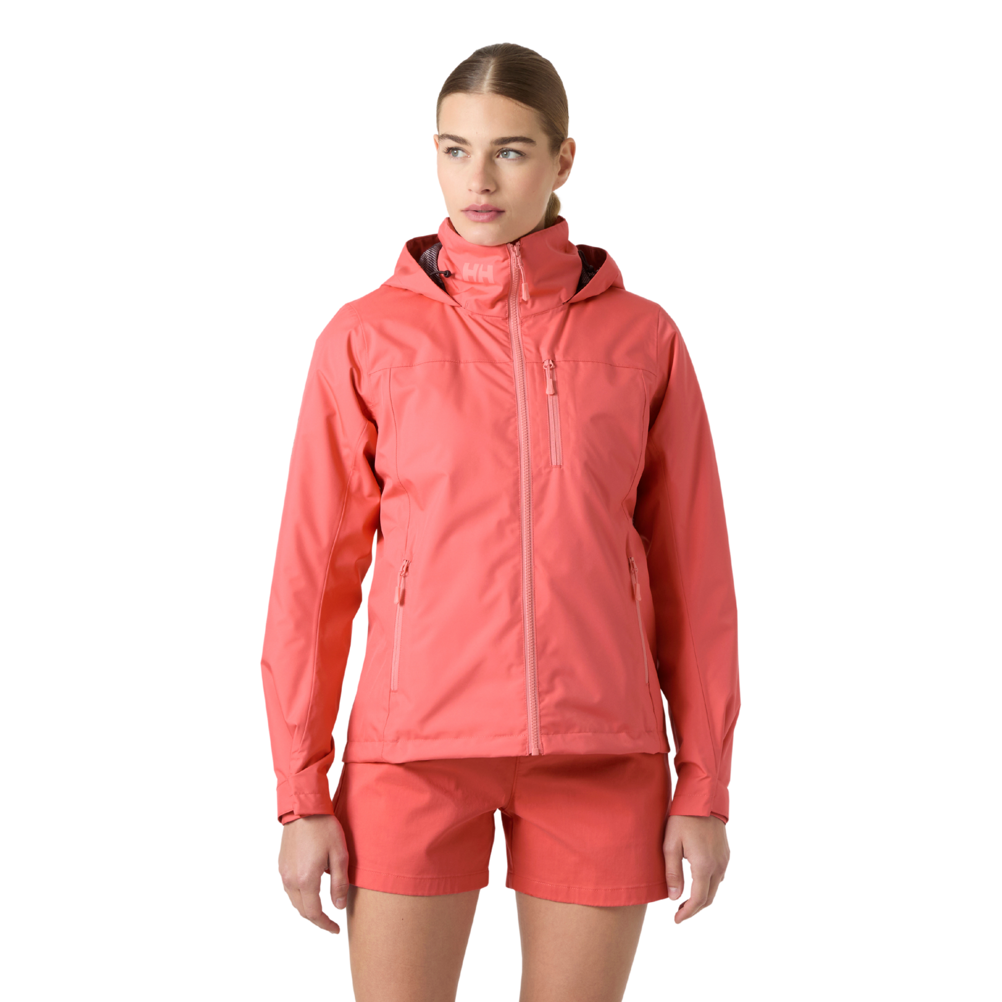 Helly Hansen Women's Crew Hooded Midlayer HT Waterproof Insulated Jacket 2.0 (Sunset Pink)