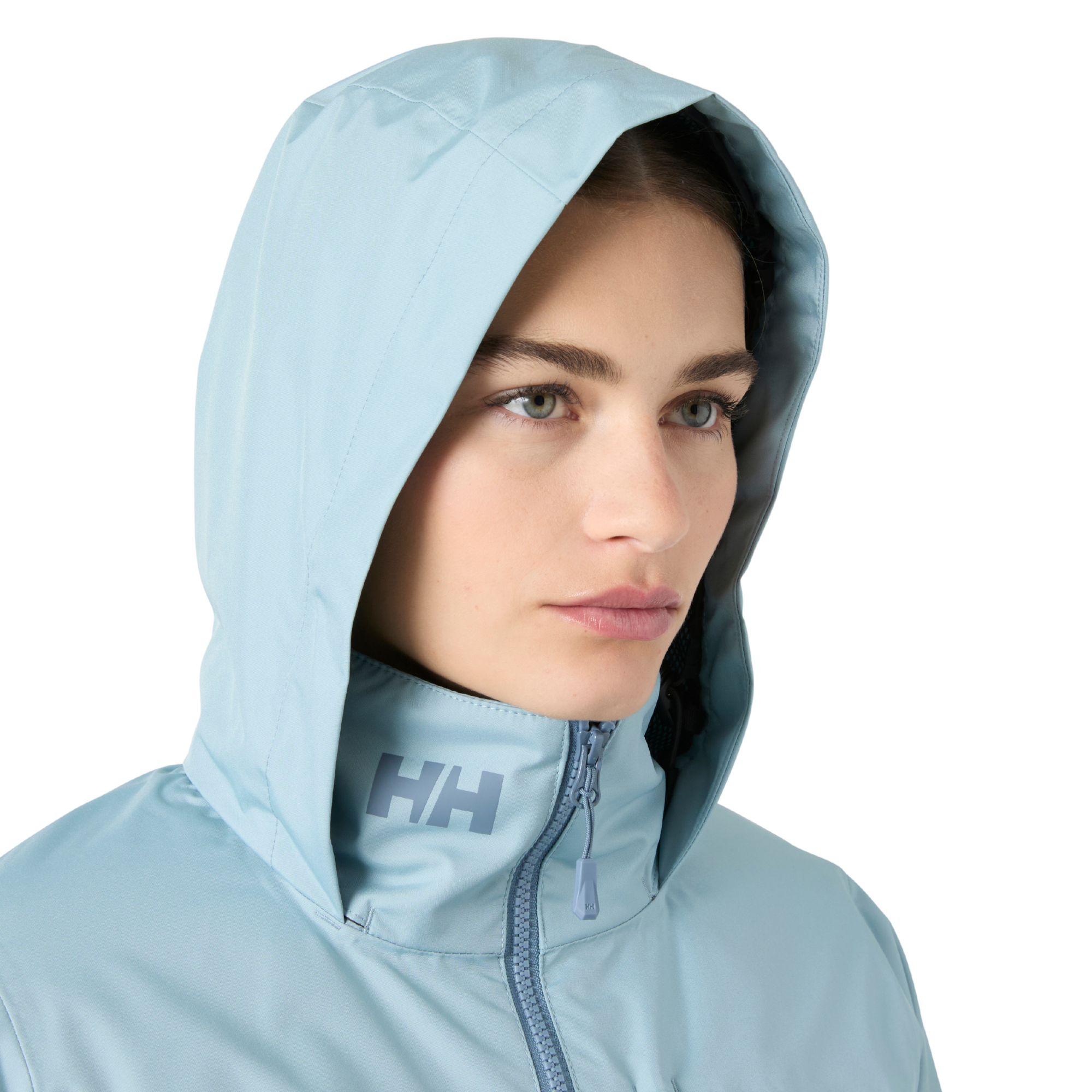 Helly Hansen Women's Crew Hooded Midlayer HT Waterproof Insulated Jacket 2.0 (Windy Blue)