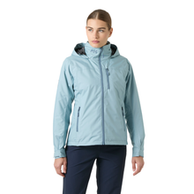 Load image into Gallery viewer, Helly Hansen Women's Crew Hooded Midlayer HT Waterproof Insulated Jacket 2.0 (Windy Blue)