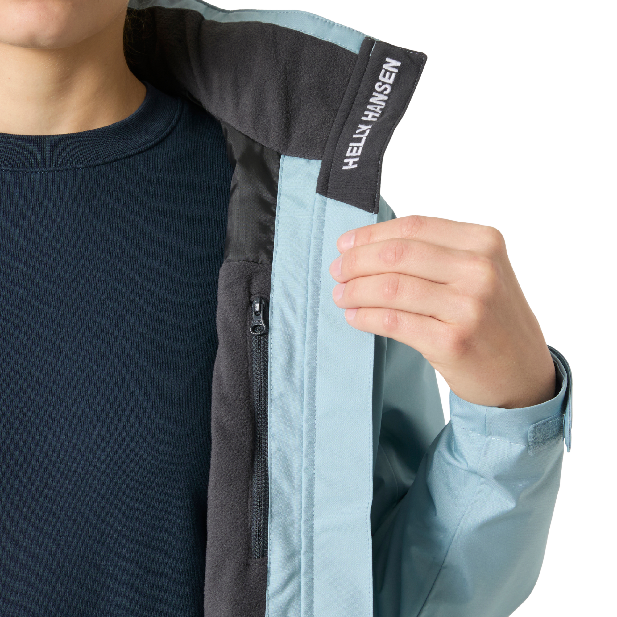 Helly Hansen Women's Crew Hooded Midlayer HT Waterproof Insulated Jacket 2.0 (Windy Blue)