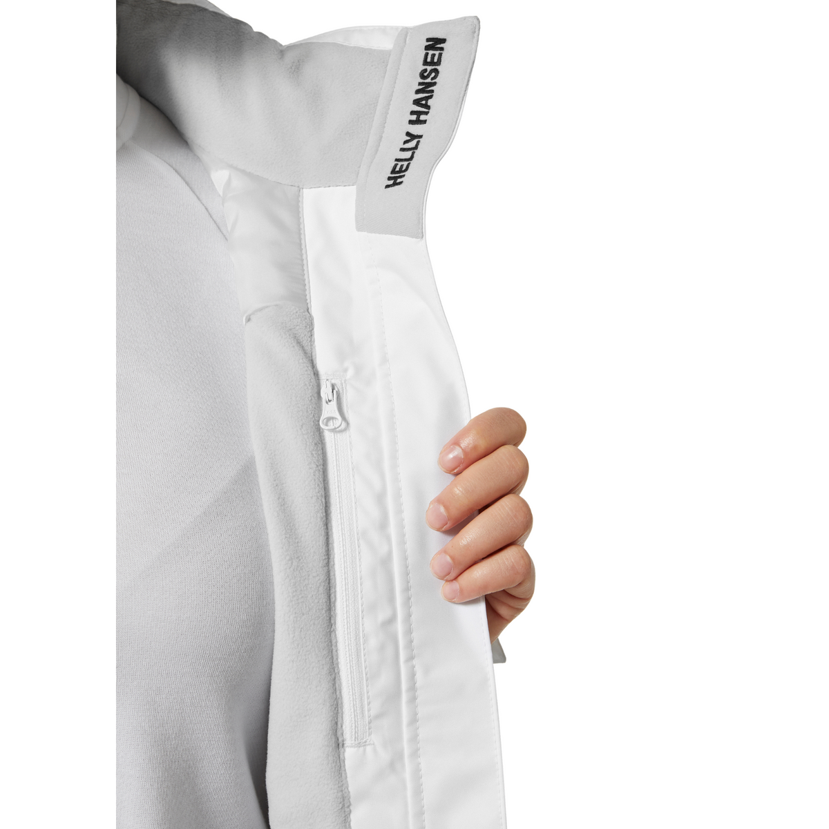 Helly Hansen Women's Crew Hooded Midlayer Waterproof Insulated Jacket 2.0 White 001 34447