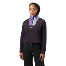 Load image into Gallery viewer, Helly Hansen Women's Daybreaker Cropped Half Zip Fleece (Black Grape)