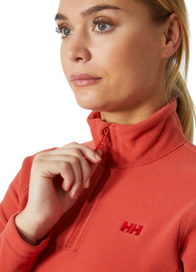 Helly Hansen Women's Daybreaker Polartec Half Zip Fleece Top (Poppy Red)