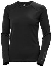 Load image into Gallery viewer, Helly Hansen Women's Lifa Active Crew Neck Long Sleeve Base Layer Top (Black)