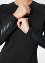 Load image into Gallery viewer, Helly Hansen Women's Lifa Active Crew Neck Long Sleeve Base Layer Top (Black)