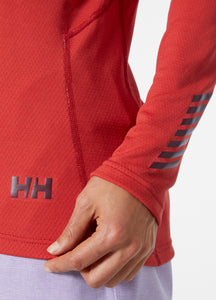 Helly Hansen Women's Lifa Active Crew Neck Long Sleeve Base Layer Top (Poppy Red)