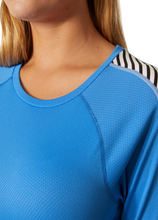 Load image into Gallery viewer, Helly Hansen Women&#39;s Lifa Active Stripe Crew Neck Long Sleeve Base Layer Top (Ultra Blue)

