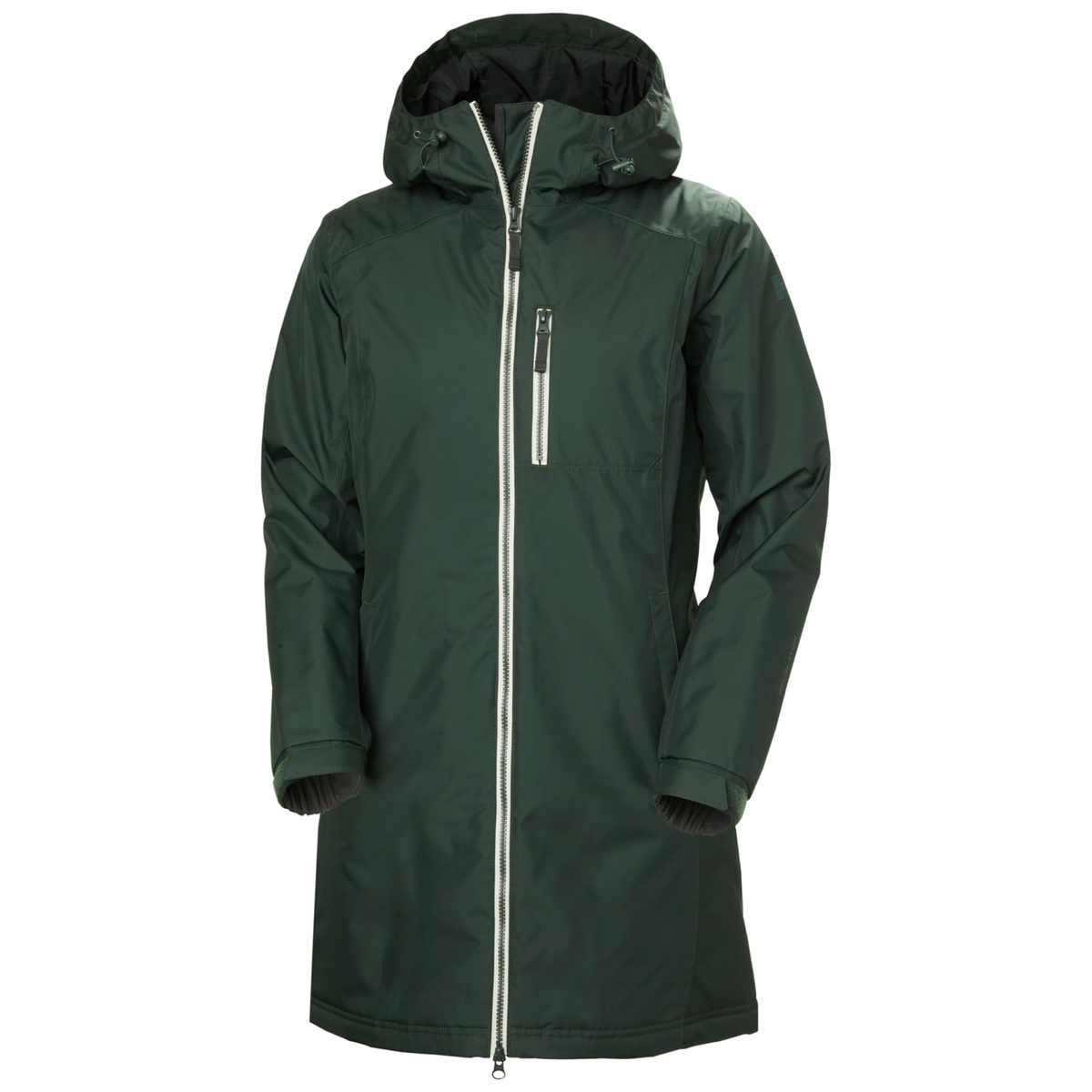 Helly Hansen Women's Long Belfast Winter Insulated Waterproof Coat Dark Jungle 418 62395