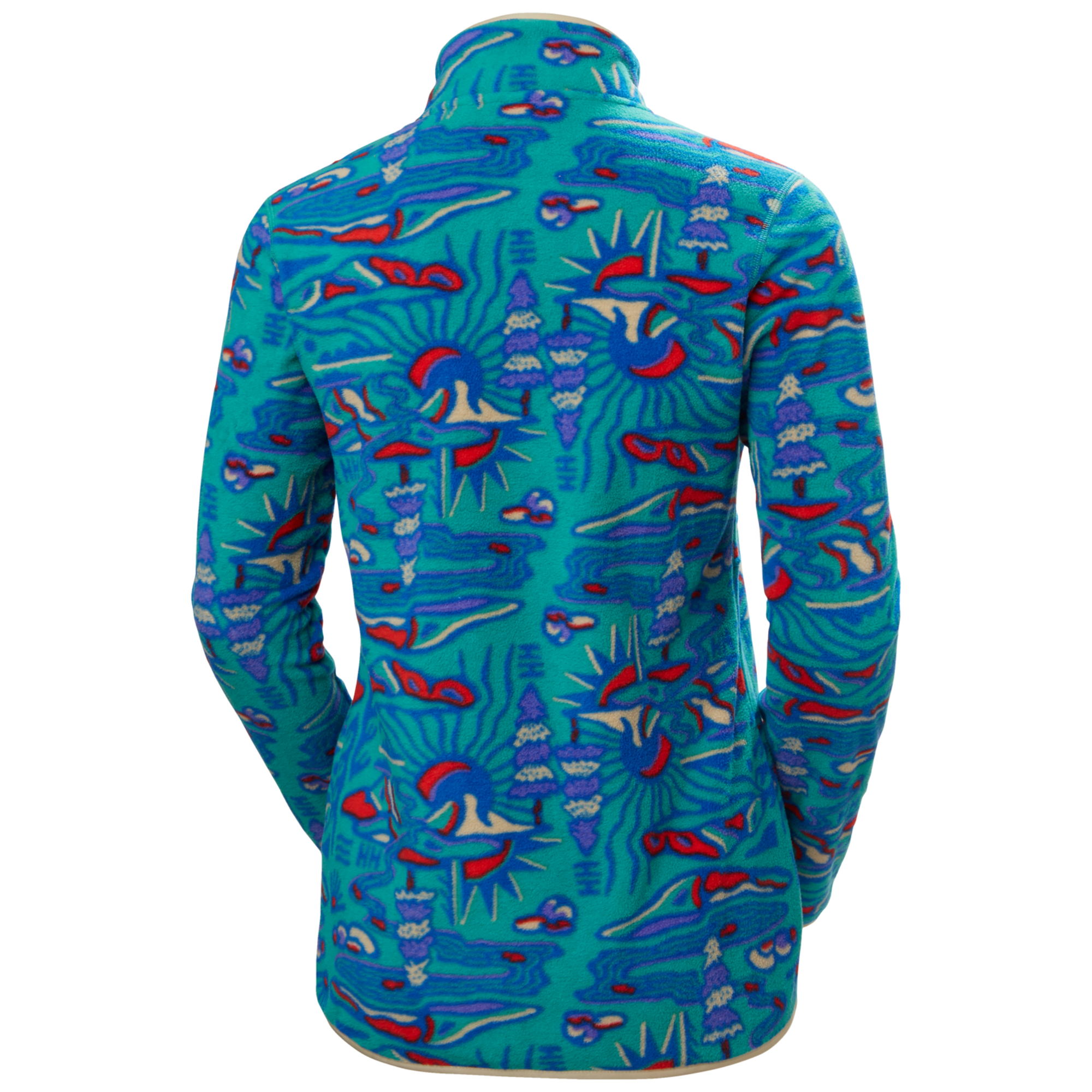 Helly Hansen Women's Maridalen Printed Half Snap Fleece (Dark Mint Rayco)