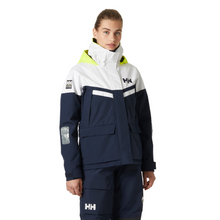 Load image into Gallery viewer, Helly Hansen Women's Pier 4.0 HT Waterproof Sailing Jacket (Navy