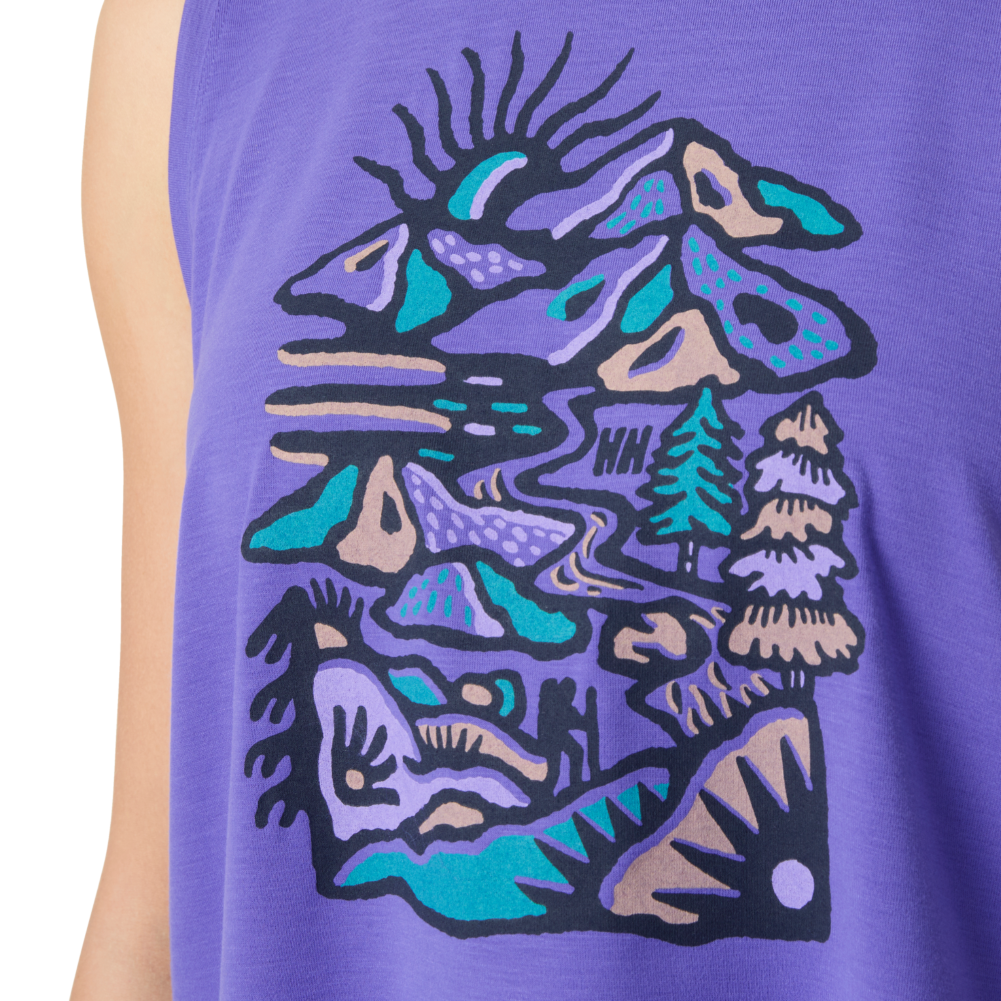 Helly Hansen Women's Skog Graphic UPF50 Technical Tank Top (Ultra Violet)