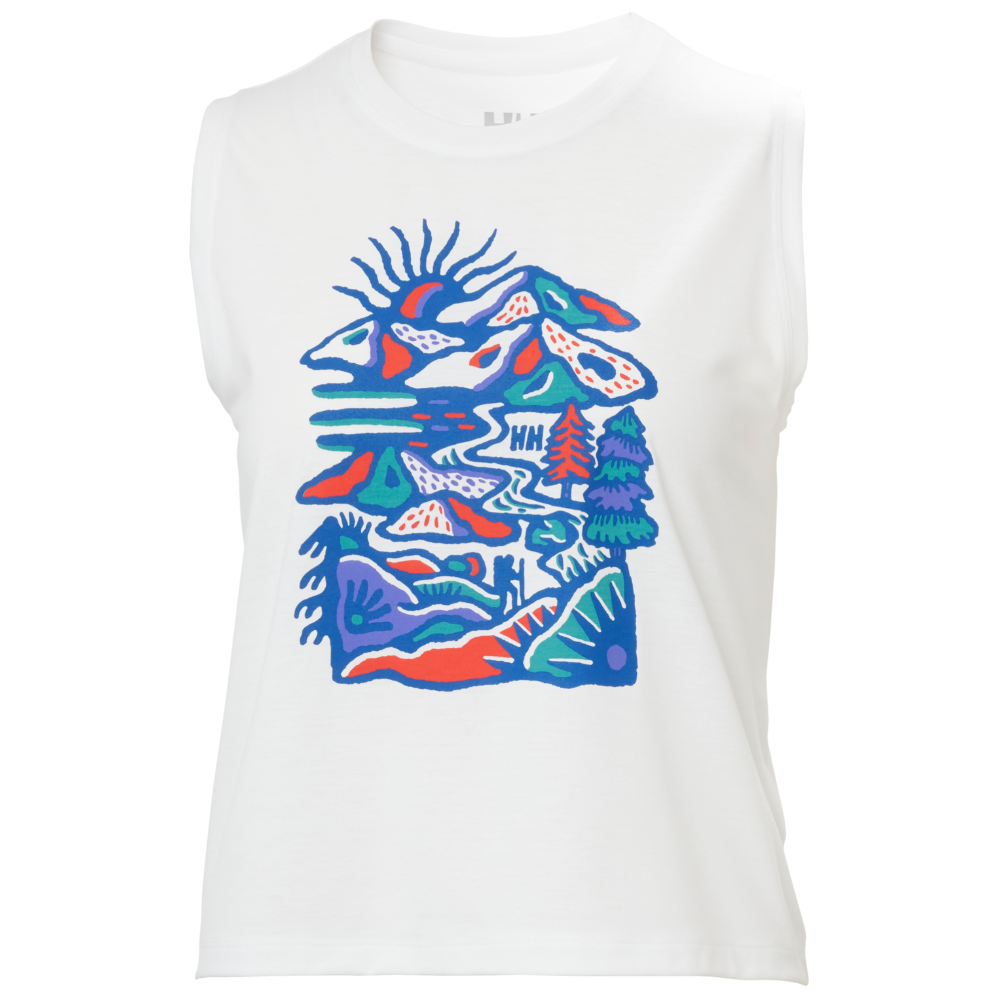 Helly Hansen Women's Skog Graphic UPF50 Technical Tank Top (White)