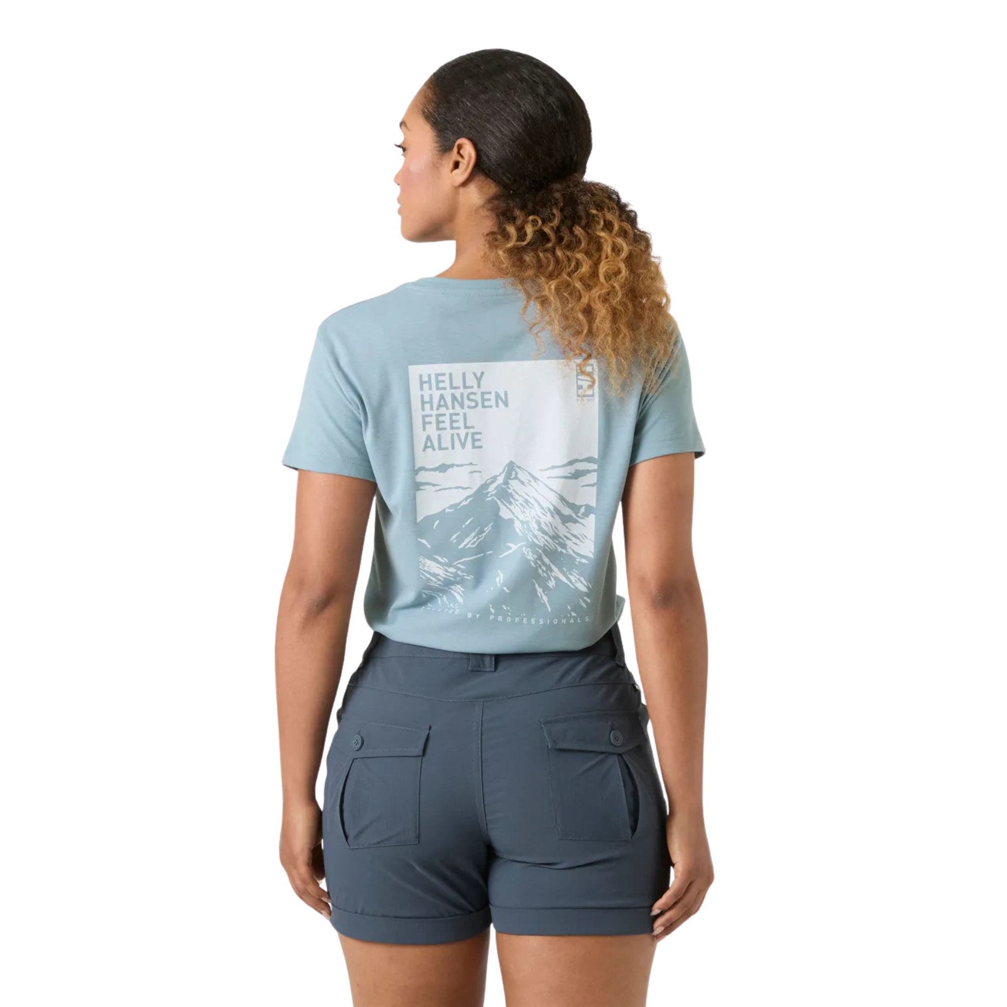 Helly Hansen Women's Skog Recycled Graphic Short Sleeve Tee (Windy Blue)