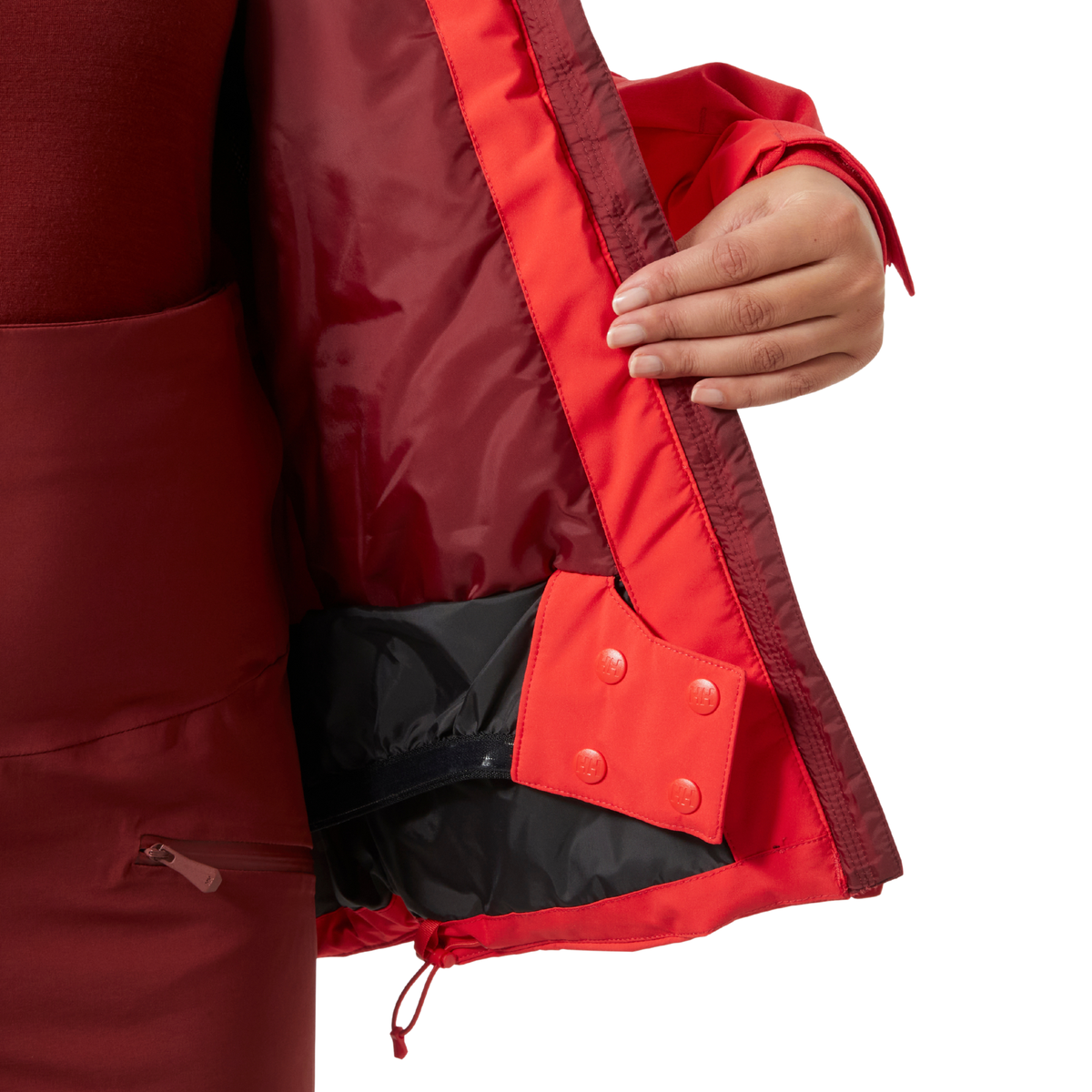 Helly Hansen Women's Snowplay Waterproof Ski Jacket Alert Red 223 65735