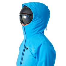 Load image into Gallery viewer, Helly Hansen Women's Snowplay Waterproof Ski Jacket (Cyan)