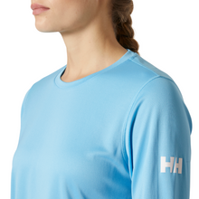 Load image into Gallery viewer, Helly Hansen Women's Tech Crew Long Sleeve UPF50 Technical Top  2.0 (Aqua)