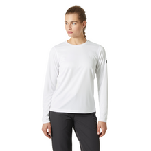 Load image into Gallery viewer, Helly Hansen Women's Tech Crew Long Sleeve UPF50 Technical Top 2.0 (White)