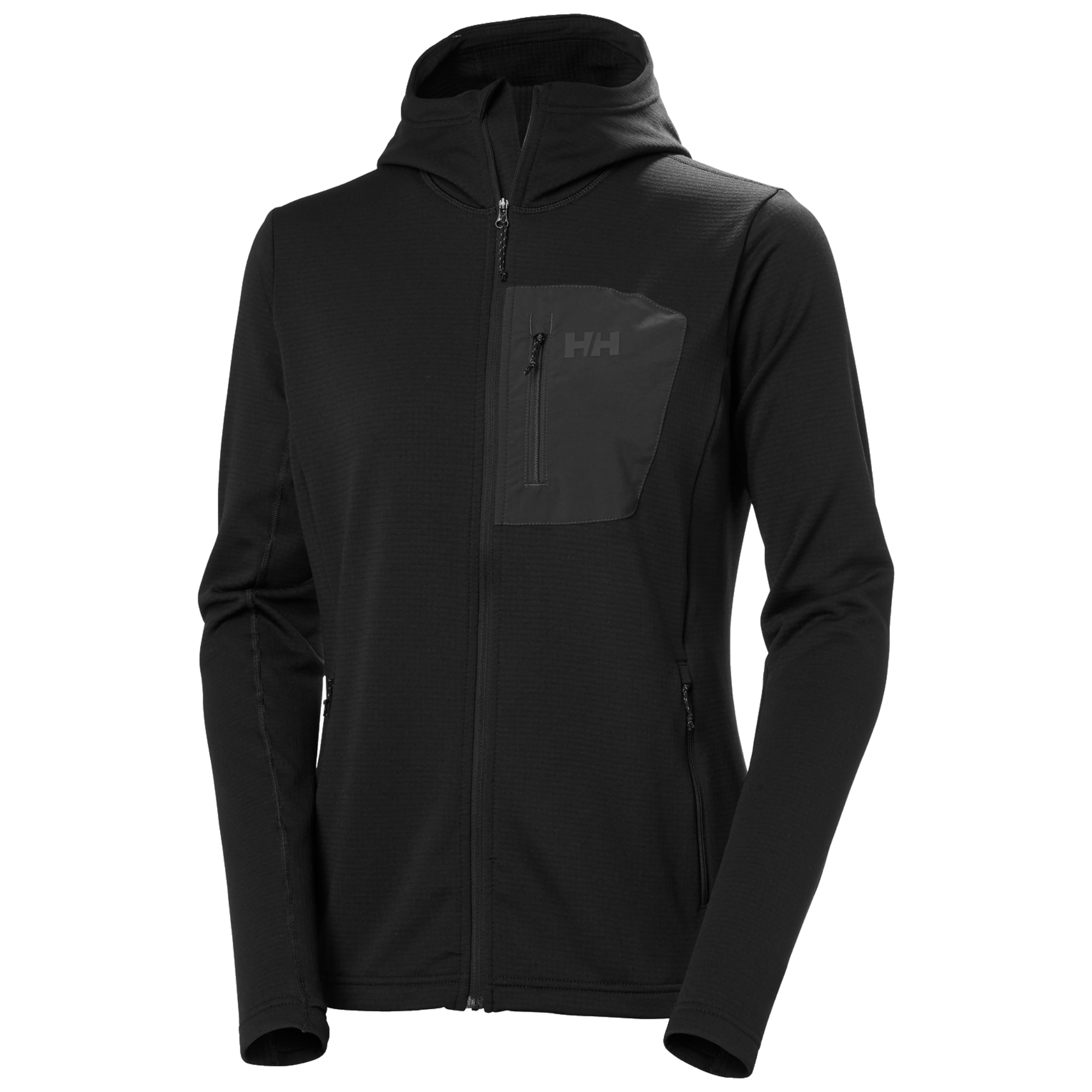 Helly Hansen Women's Versalite Hooded Full Zip Fleece Jacket Black 990 49556
