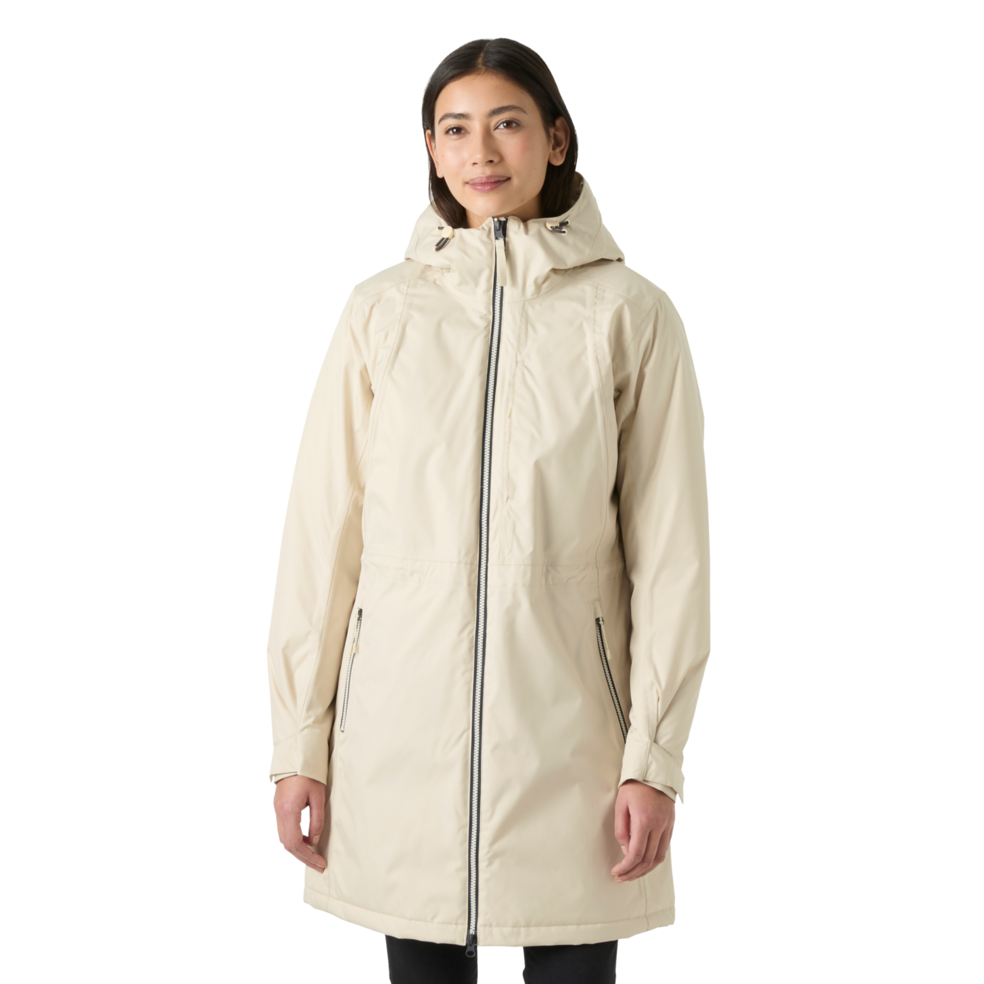 Helly Hansen Women's Westport HT Waterproof Insulated Rain Coat Parka Cream 034 53298